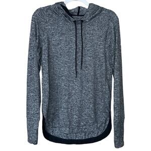 Athleta Uptempo Pullover Hoodie Long Sleeve Top Charcoal Gray SZ Small